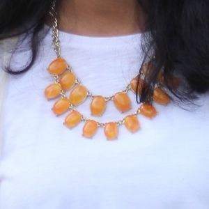 Orange statement necklaceearrings Charming Charlie